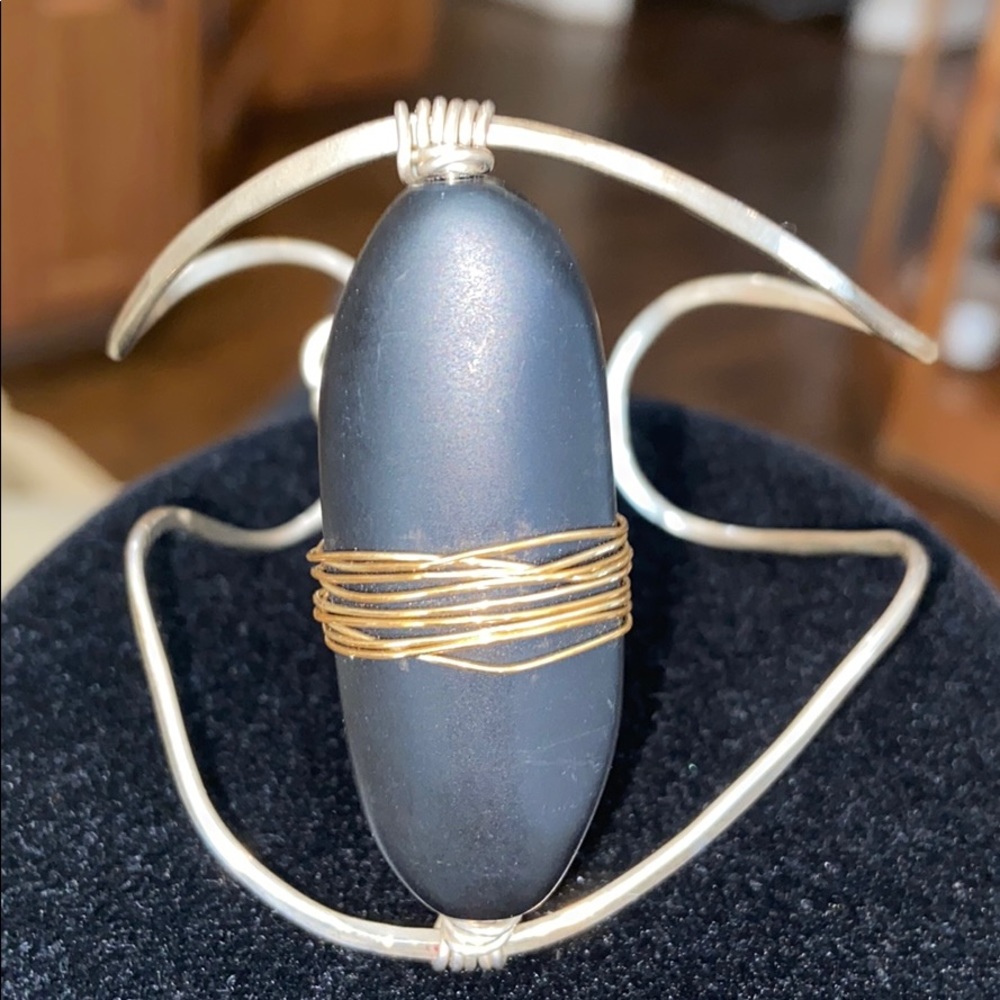 Artisan One-Of-A-Kind Cuff in Silver-Black-Gold